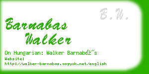 barnabas walker business card